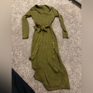 Vici Olive Green Midi Dress